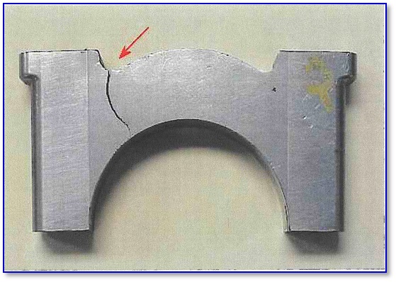 Simulation of bearing cap failure