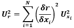 General Uncertainty Analysis equation