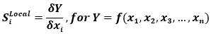 Local Sensitivity Analysis equation