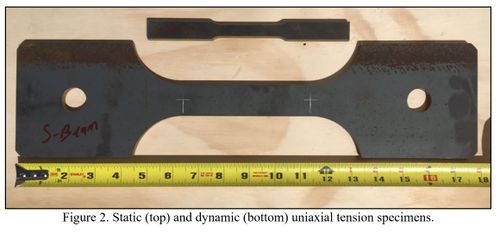 Static and dynamic uniaxial tension specimens