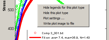 Menu of Hide legends for this plot type...