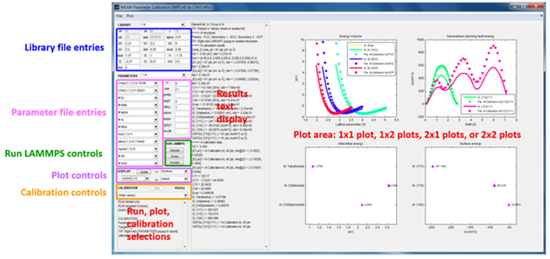 MEAM Parameter Calibration Application Page