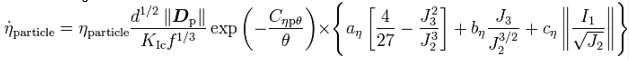 Particle damage nucleation evolution