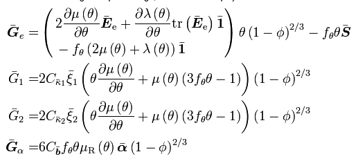 and when assuming isotropic damage, the G terms simplify to