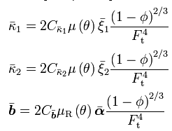Assuming isotropic damage, the three stress-like thermodynamic conjugates to the ISVs become: