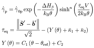 Viscous shear strain rate: