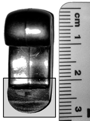 Cross section of failed grip