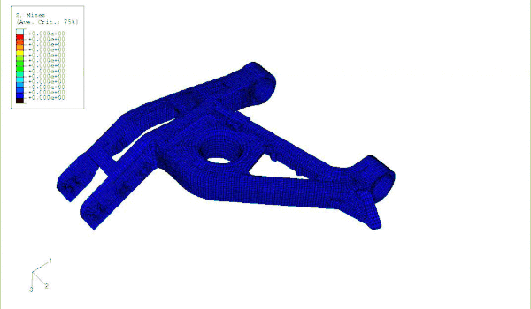 blue frame bending arm with chart